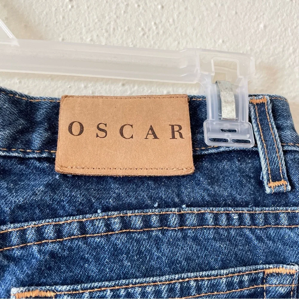 Vintage Oscar de la Renta mom jeans size 28 high waisted medium wash 90s rigid - Picture 8 of 11